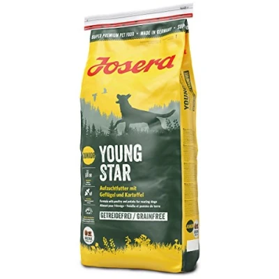 Abbildung von JOSERA YoungStar (5 x 900 g) Junior Premium Trockenfutter für wachsende Hunde Geflügel &amp; Kartoffel getreidefrei Welpenfutter mittlere und große Rassen Hundefutter 5er Pack