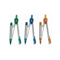 Abbildung von Linex Schul Zirkel mit 0,5 mm Bleistiftmine, Ersatzminen, im Polybeutel Namensfeld, 1 aus 3 Farben