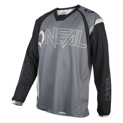 Abbildung von O&#039;NEAL Mountainbike Trikot MTB DH Downhill FR Freeride Atmungsaktives Material, maximale Bewegungsfreiheit Element Jersey Hybrid Erwachsene Schwarz Grau Größe M