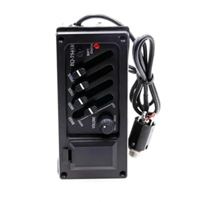 Abbildung von Akustikgitarren Tonabnehmer 4 Band Vorverstärker EQ Equalizer Piezo Tonabnehmersystem für Akustikgitarre