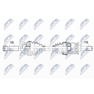 Abbildung von NTY NPW CH 050 Antriebswelle Hinterachse rechts 822 JEEP: Compass