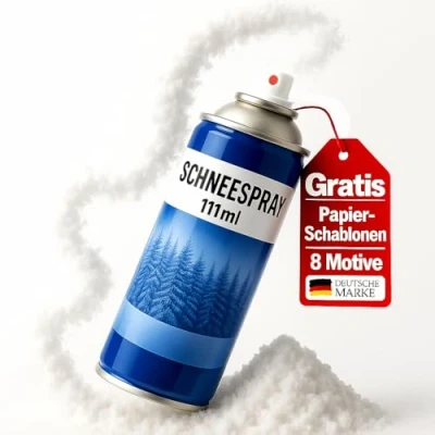 Abbildung von My goodbuy24 1 x Kunstschnee Spraydose 111ml mit Dekoschnee Schneespray zum Dekorieren zu Weihnachten Fensterspray Spühschnee Künstlicher Schnee für die Fenster