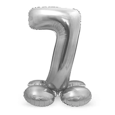 Abbildung von Figurenballon 7 silberstand 72 cm