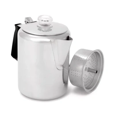 Abbildung von GSI Outdoors Glacier Kaffeekanne aus Edelstahl mit Silikongriff Einheitsgröße poliert
