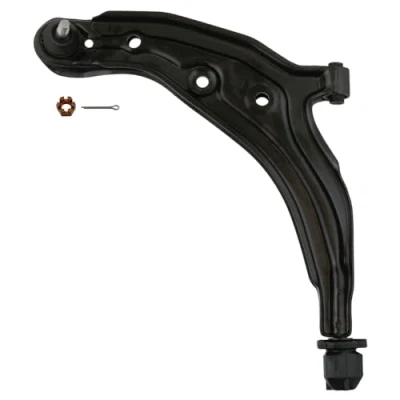 Abbildung von FEBI BILSTEIN 42672 Querlenker mit Kronenmutter, Trag /Führungsgelenk, Lager Vorderachse links, unten Stahlblech NISSAN: MICRA 2