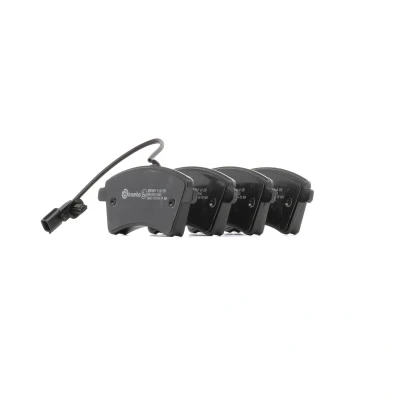 Abbildung von BREMBO P 68 058 Bremsbelagsatz inkl. Verschleißwarnkontakt mit Bremssattelschrauben ohne Zubehör RENAULT: Kangoo II Be Bop, / Grand