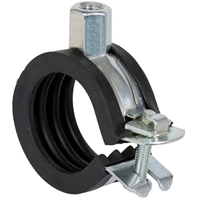 Abbildung von Fischer 562353, Rohrschelle, Stahl, Schwarz, 31 37 mm, 2,54 cm (1), EPDM, Styrol Butadien (SBR), Zink 0,7 kN
