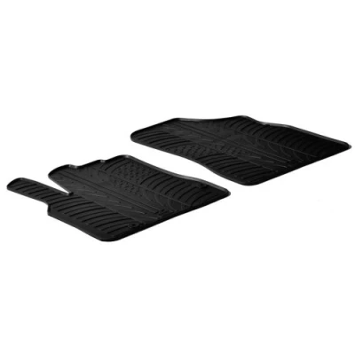 Abbildung von Gledring 0120 Fußmattensatz Gummi vorne 2 schwarz 750mm 550mm PEUGEOT: Partner II Kastenwagen, CITROËN: Berlingo / First I Kastenwagen