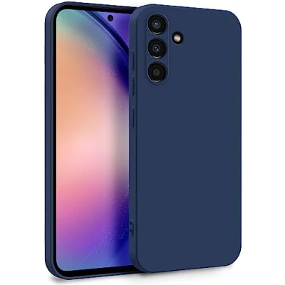 Abbildung von MyGadget Hülle für Samsung Galaxy A54 5G Zweilagige Handyhülle mit Kameraschutz Cover Innenfutter &amp; Silikon außen Dunkelblau