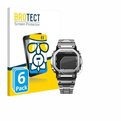Abbildung von BROTECT Schutzglas für Casio G Shock GMW B5000D 1ER (6 Stück) Schutzfolie Panzer Folie Glas [Extrem Kratzfest 9H, Anti Fingerprint,
