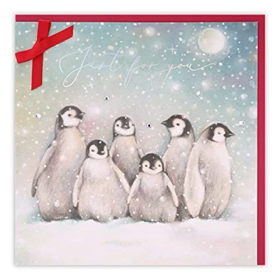 Abbildung von Clintons: Weihnachtskarte mit Pinguin Gruppe