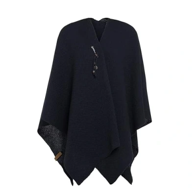 Abbildung von Knit Factory JAZZ Cape, Damen, Größe: One Size, Navy