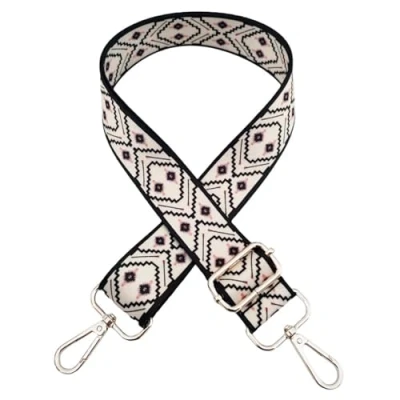 Abbildung von Verstellbarer Schultergurt für Taschen, Taschengurte zum Wechseln, Taschengurt Breit 3.8cm Damen Tragegurt mit Silber Karabiner Schulterriemen Handtasche Schultertasche Schwarz Rosa, P6