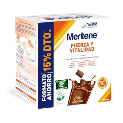 Abbildung von MERITENE Fuerza y Vitalidad Batido Café Descafeinado 30 sobres