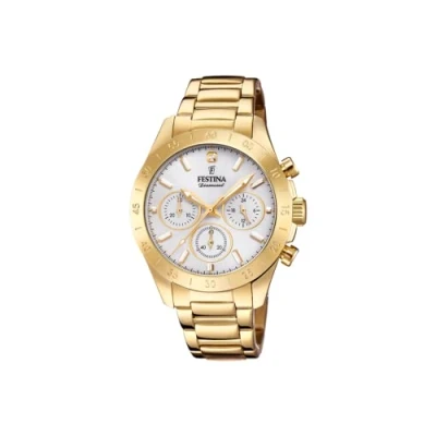 Abbildung von Festina Chronograph, Damen, Größe: One Size, Goldfarben