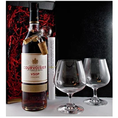 Abbildung von Geschenk Cognac Courvoisier VSOP + 2 Schwenker 1 Glaskugelportionierer zum feinen Dosieren