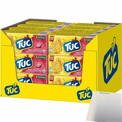 Abbildung von TUC Cracker Sweet Chili Würzung Salzgebäck VPE (24x100g Packung) + usy Block
