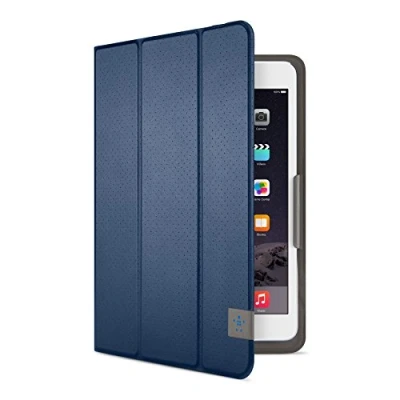 Abbildung von Belkin Universal Trifold Schutzhülle (für Tablets, Apple iPad mini 1 4, Samsung Galaxy Tab A (8 Zoll), S2 Zoll)) dunkelblau