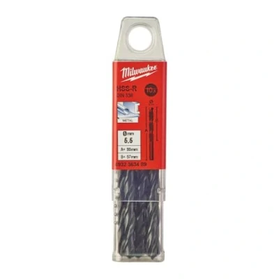 Abbildung von Milwaukee HSS Bohrer DIN 338 für Metall, Durchmesser 5.5, 10 Stück per Pack