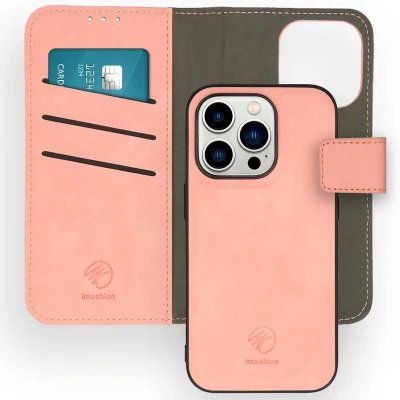 Abbildung von Apple iPhone 14 Pro Hülle Kunstleder iMoshion Klapphülle/2 in 1 Case Handyhülle Rosa