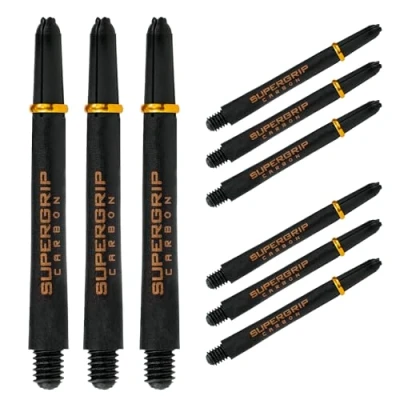Abbildung von Harrows Dartpfeile 3 Sets Carbon ST Dartschäfte insgesamt 9 erhältlich in Größen robuster Verbundstoff mittelgoldfarben