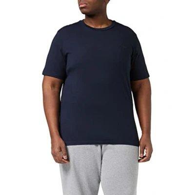 Abbildung von Champion Herren American Classics Small Script Logo S T Shirt, Marineblau,