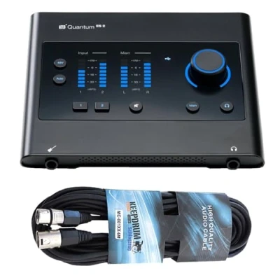 Abbildung von PreSonus Quantum ES 2 USB C Audio Interface Schnittstelle + keepdrum XLR Kabel