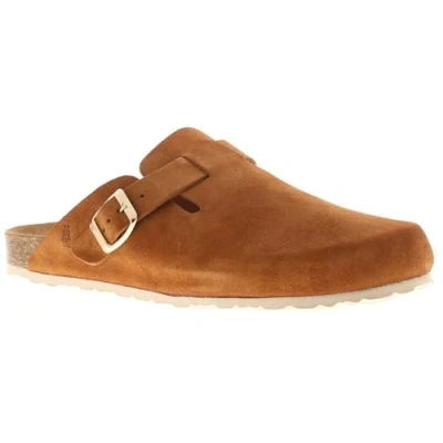 Abbildung von Hush Puppies Damen Sandalen Bailey Geschlossene Zehe Mule Leder Flach Slip On Beige