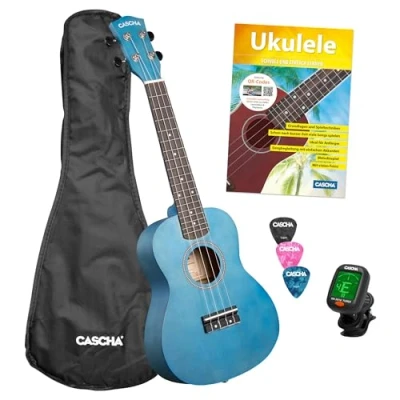 Abbildung von Concert Ukulele Linden Blue Set (incl. Bag, 3 Picks, Book, Tuner)