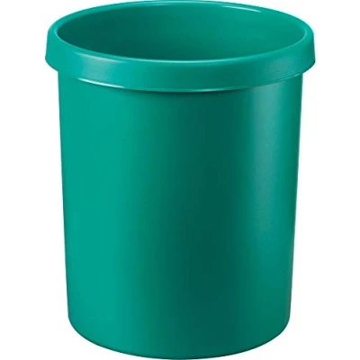Abbildung von helit H6106152 Papierkorb „the german“ 30 Liter, grün, mit umlaufendem Griffrand, aus Kunststoff, 1 Stück