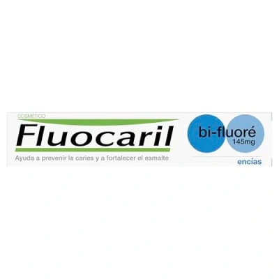 Abbildung von Fluocaril Bi Fluoré 145 mg Zahnpasta gegen Zahnverfall, verstärkter Zahnschmelz, starke Zähne, klinisch getestete Wirksamkeit, verhindert und erhält gesundes Zahnfleisch, 75 ml