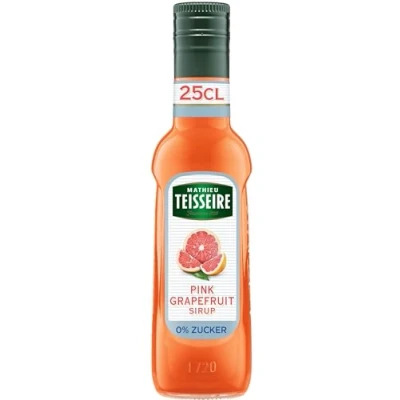 Abbildung von Mathieu Teisseire Pink Grapefruit 0% zuckerfreier Sirup, Für Getränke, Erfrischungsgetränke, Cocktails und Desserts, 25cl Flasche