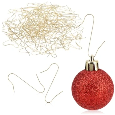 Abbildung von com four® 150x Haken für Weihnachtsbaumschmuck Schnellaufhänger Doppelhaken Weihnachtsbaum Deko Christbaumkugel Aufhänger, Baumhaken als Anhänger
