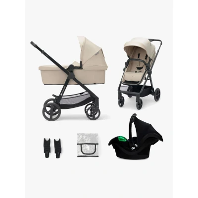 Abbildung von Kinderkraft 3 in 1 NEWLY Kombikinderwagen Travelsystem, Sand Beige, Kinderwagen, 2