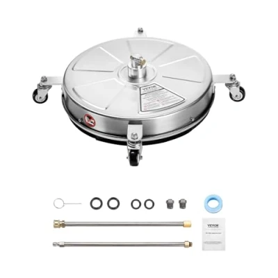 Abbildung von VEVOR 465mm Hochdruckreiniger Oberflächenreiniger 4 Räder 2 verlängerte Stäbe
