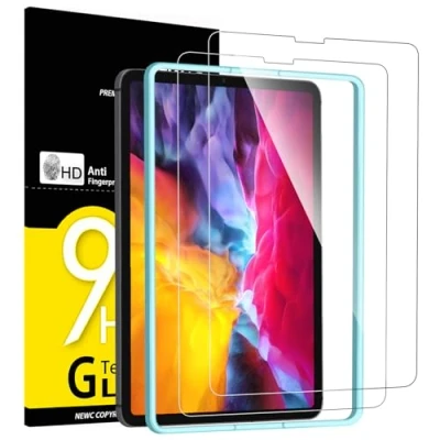 Abbildung von NEW&#039;C 2 Stück, Schutzfolie für iPad Air 5/4 10,9 Zoll (2022/2020), Pro 11 (2022/2021/2020/2018), Panzer Schutz Glas Folie,9H Härte,HD Displayschutzfolie, 0.33mm Ultra klar