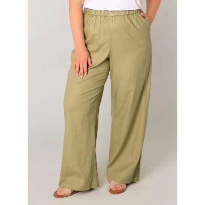 Abbildung von Base Level Curvy Leinenhose Yula
