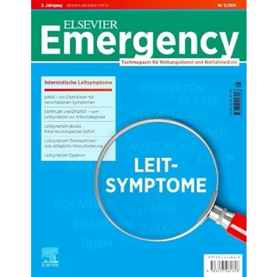 Abbildung von Elsevier Emergency. Internistische Leitsymptome. 5/2021: Fachmagazin für Rettungsdienst und Notfallmedizin.