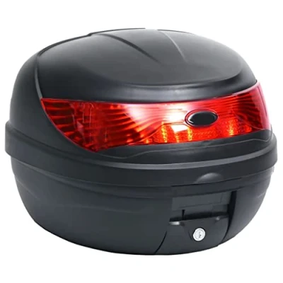 Abbildung von vidaXL Motorradkoffer für 1 Helm Wasserdicht Top Case Motorrad Roller Rollerkoffer Helmkoffer Topcase Koffer Motorradtasche Schwarz 35L