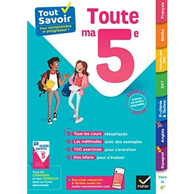 Abbildung von Tout savoir 5e en un: cours, méthodes et exercices dans toutes les matières