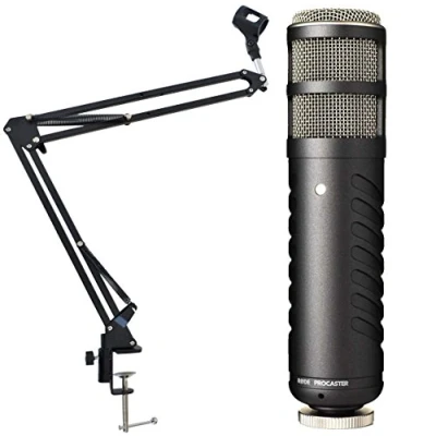 Abbildung von Rode Procaster Rundfunkmikrofon Dynamisches Mikrofon + keepdrum NB35 Tisch Mikrofonarm