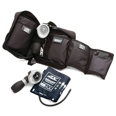 Abbildung von ADC Diagnostix Multikuf 731 Notfallmedizin Set mit 3 Manschetten, professionelles handgehaltenes Aneroid Blutdruckmessgerät, marineblau