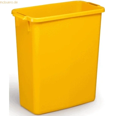 Abbildung von 6 x Durable Abfallbehälter Durabin 60 PP rechteckig 60l gelb