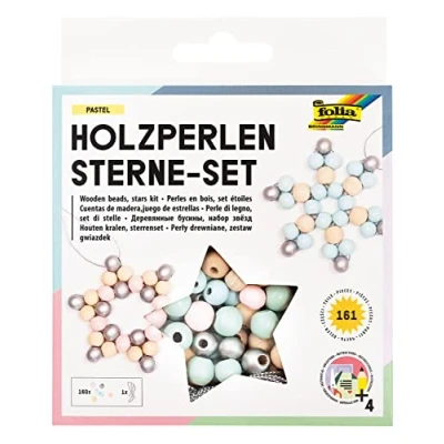Abbildung von Houten kralen Ster set, Pastel