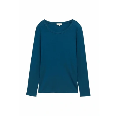 Abbildung von TOM Tailor Langarmshirt, Damen, Größe: XL, Dark petrol