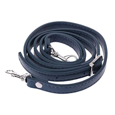Abbildung von dongguan NUEEUDD Schultertasche Gurt 1 Stück 120cm PU Leder Griff DIY Handtasche Handtaschen Gürtel Taschen Zubehör Dunkelblau Silber