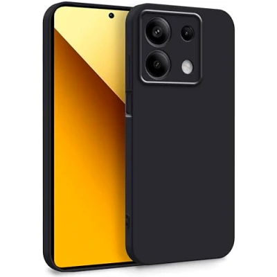 Abbildung von MyGadget Hülle für Xiaomi Redmi Note 13 5G Zweilagige Handyhülle mit Kameraschutz Cover Innenfutter &amp; Silikon außen Schwarz