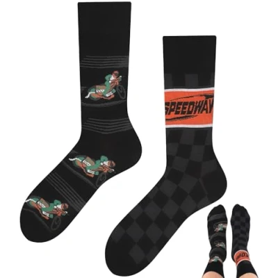 Abbildung von TODO Speedway Socken Herren, Motorrad Bahnsport Motiv Motorradsocken Motorsport Grand Prix 43 46