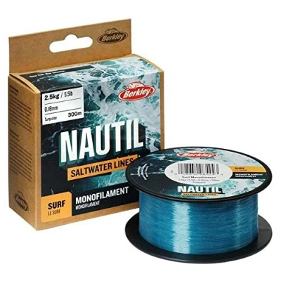 Abbildung von Berkley Nautil Surf Monofilament Nylon Angelschnur Türkis 600m 0.30mm (6.6kg) Monofile Schnur