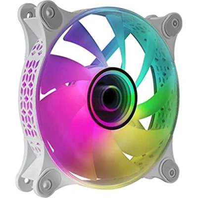 Abbildung von MARSGAMING Mars Gaming MF 3D Weiß, ARGB 360 12cm Lüfter, Infinity Mirror, Anti Vibrationssystem, Ultra Leise, Voll Kompatibel